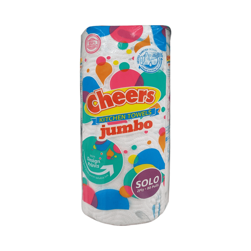Cheers Kitchen Towels With Prints Jumbo SP 2ply 80pulls
