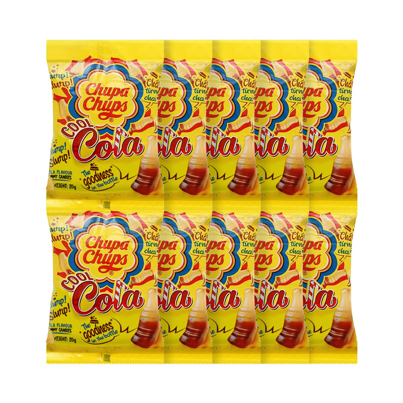 Chupa Chups Gummy Candies Cool Cola 20g x 10's