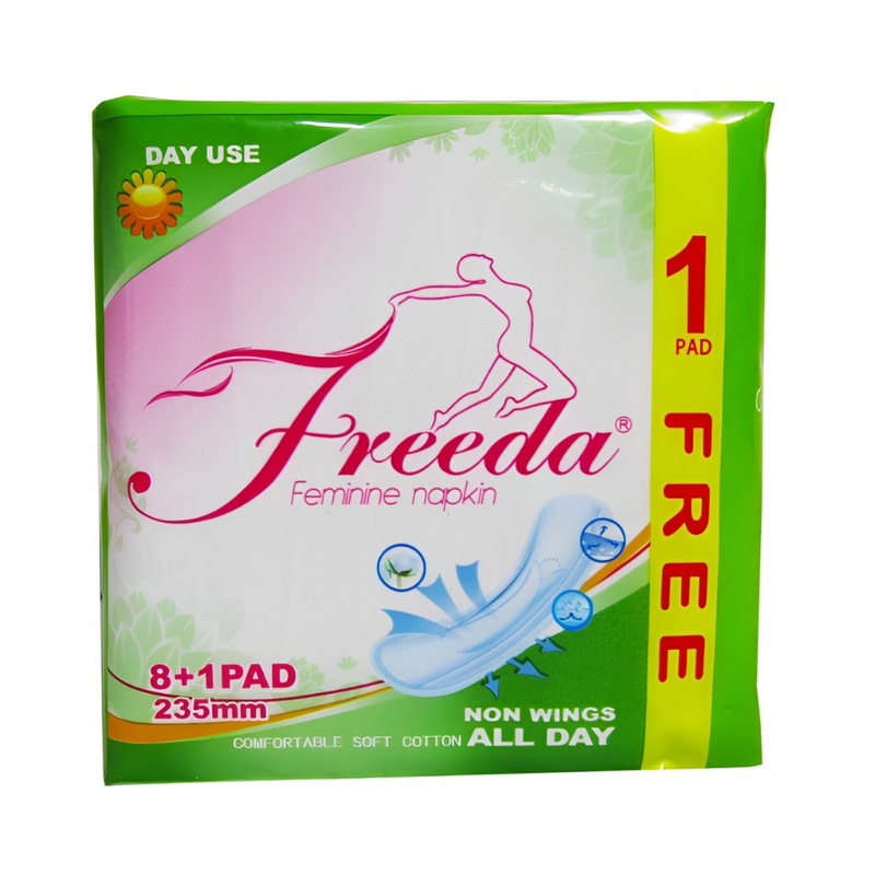 Freeda Soft Cotton Napkin Day Use Non Wings 8's + 1 Pads