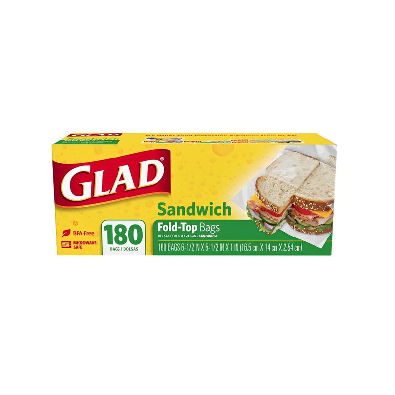 Glad Fold-Top Sandwich Bags 180's
