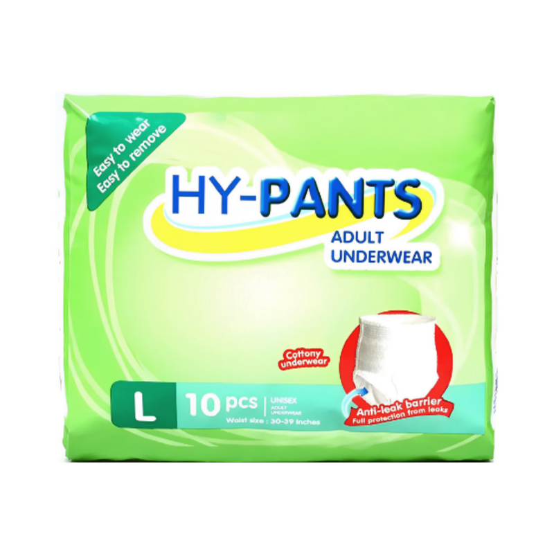 HY-Pants Adult Underwear Large 10 Pads