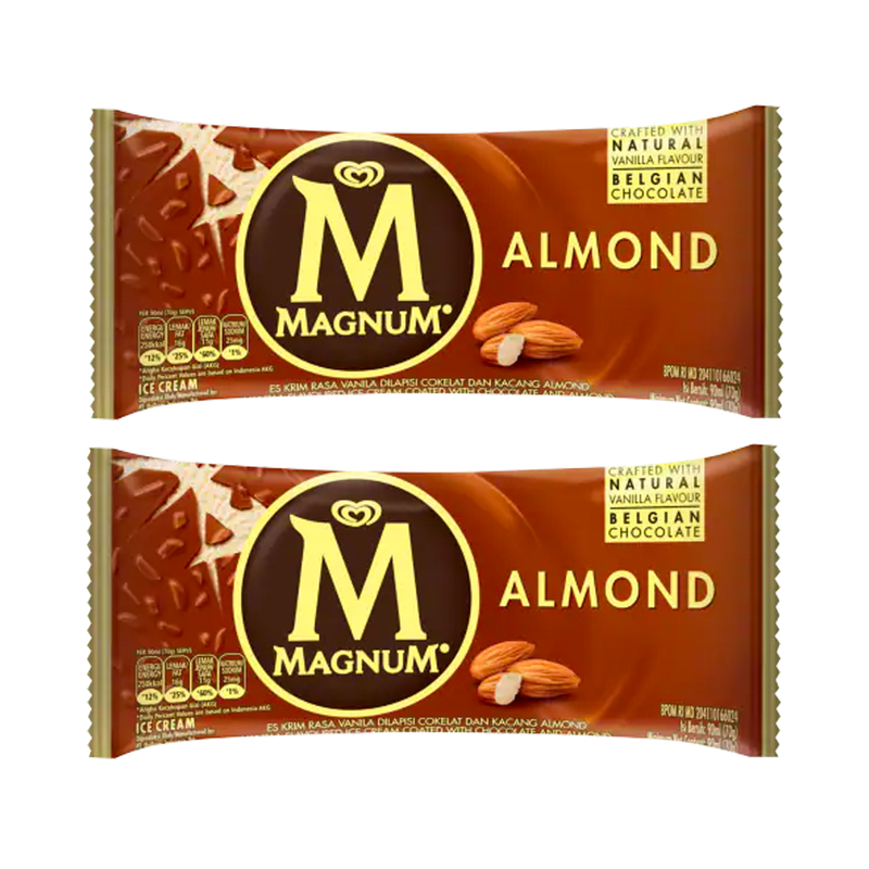 Selecta Magnum Ice Cream Almond 90ml x 2's