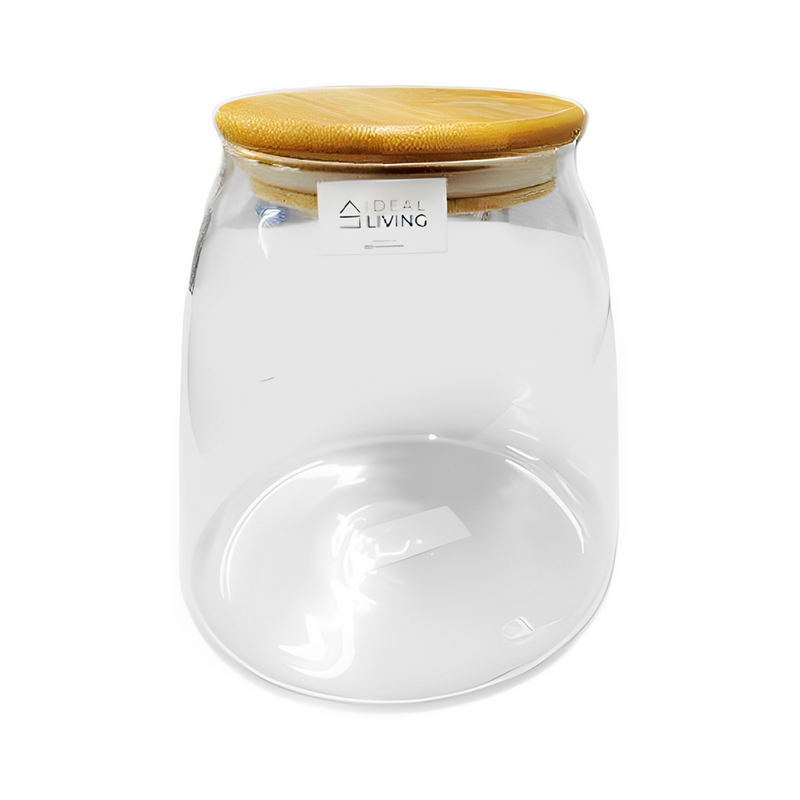 Ideal Living Storage Jar With Wood Lid