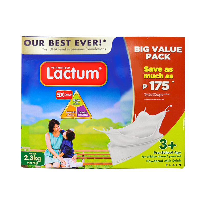 Lactum 3+ Powdered Milk Drink Plain 2.3kg