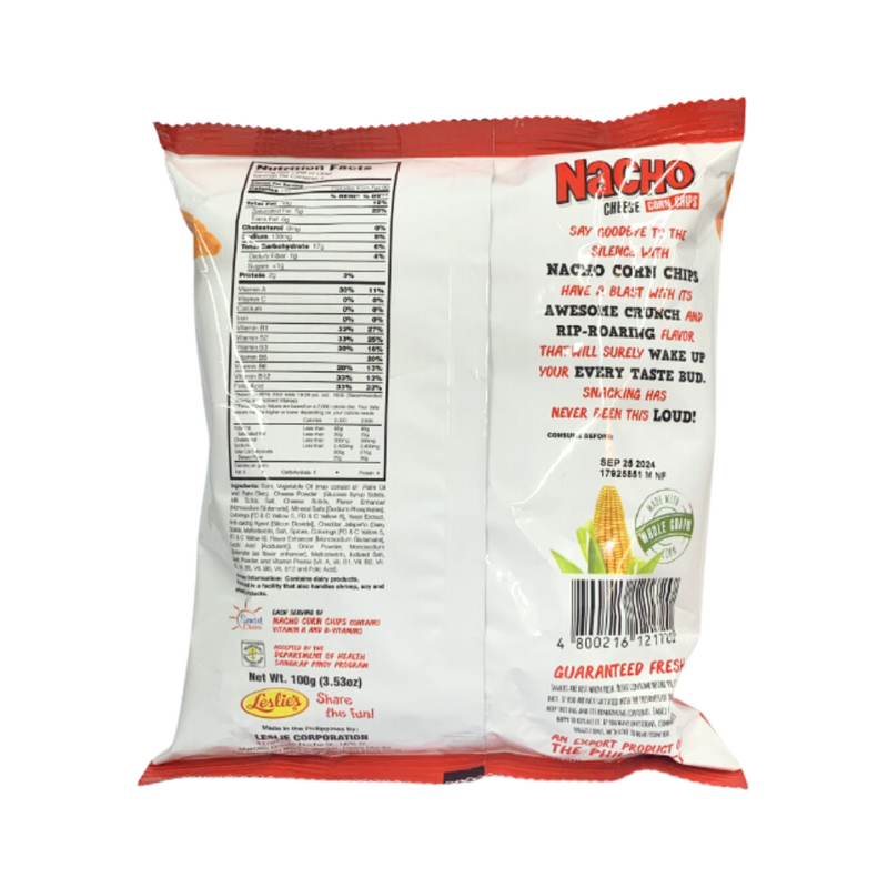 Leslie's Nacho Corn Chips Cheese 100g