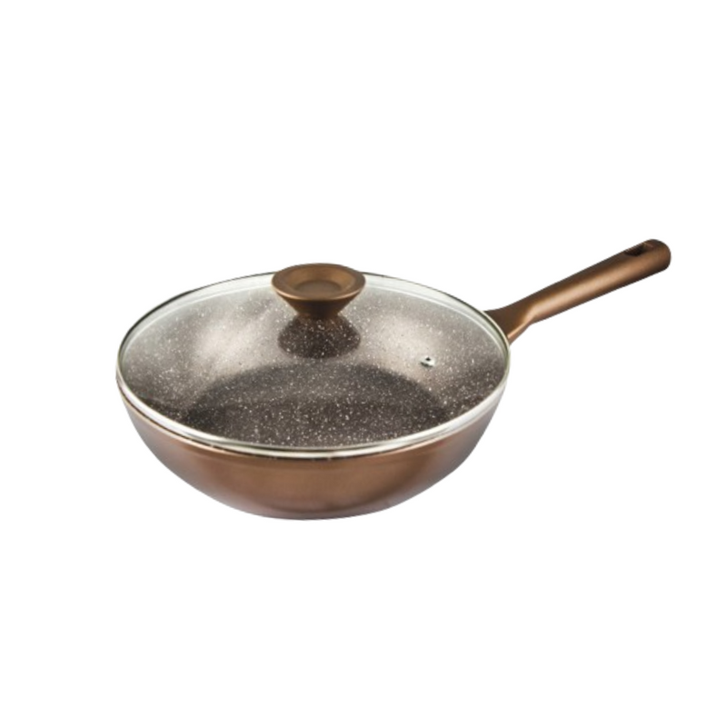 Masflex Elegance Stir Fry Pan With Glass Lid 28cm