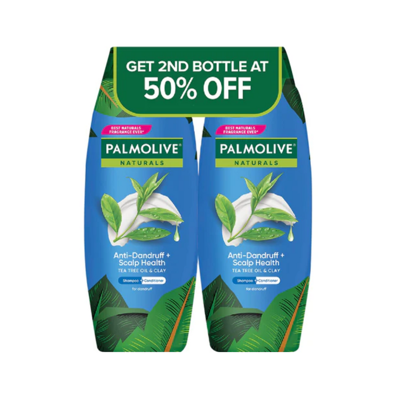 Palmolive Naturals Shampoo and Conditioner Anti Dandruff 180ml x 2's