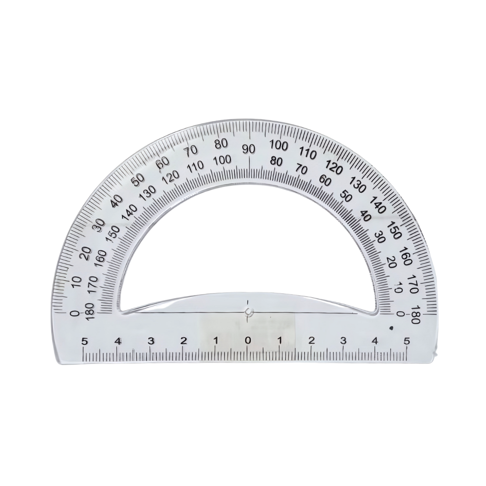 Protractor Transparent Genius 180 Degrees Angle
