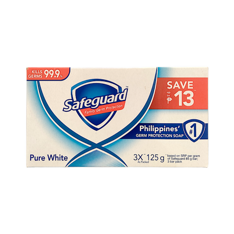 Safeguard Soap Pure White 3pid Pack 125g x 3's