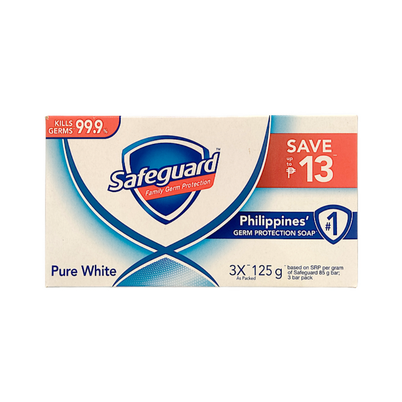 Safeguard Bar Soap Pure White Tripid Pack 125g x 3's