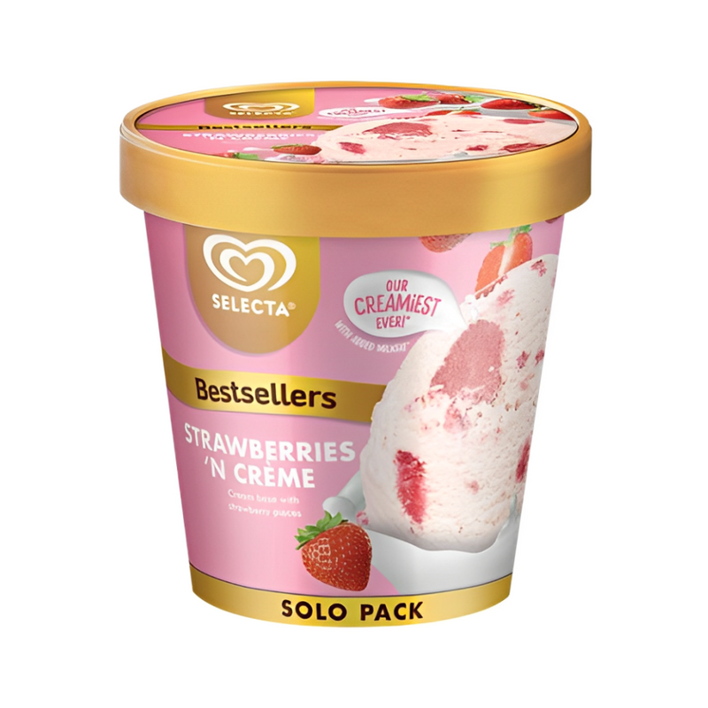 Selecta Supreme Ice Cream Strawberries And Cream 450ml