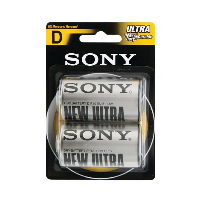 Sony Ultra Heavy Duty D Batteries 2's