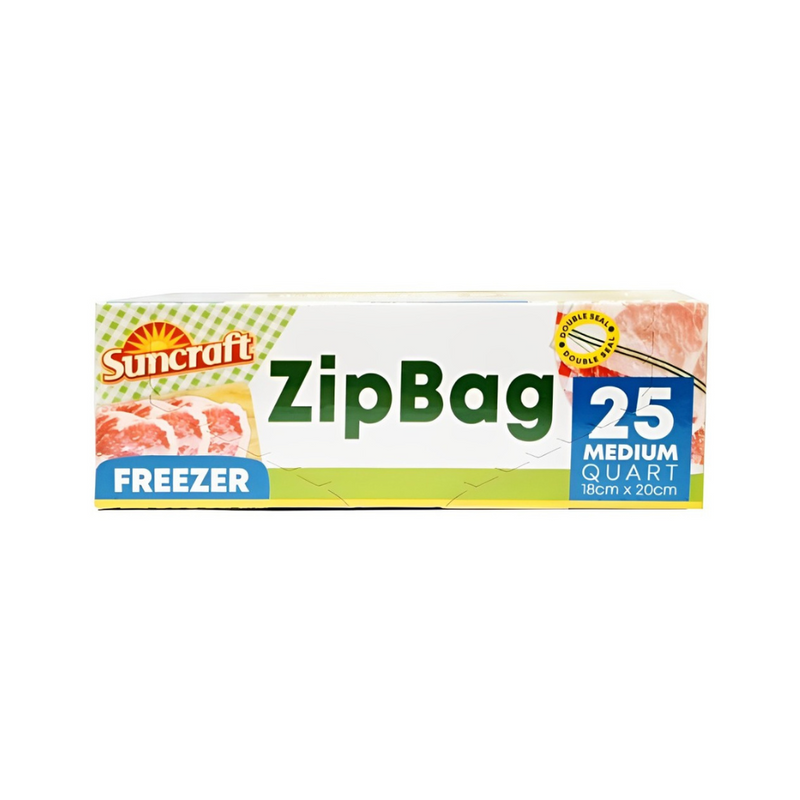 Suncraft Zip Bag Freezer Quart 25's