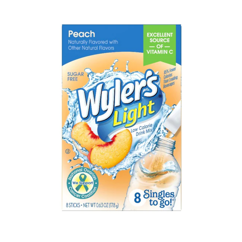 Wyler's Light Peach Sugar-Free Singles To Go Drink Mix 17.8g (0.63oz)
