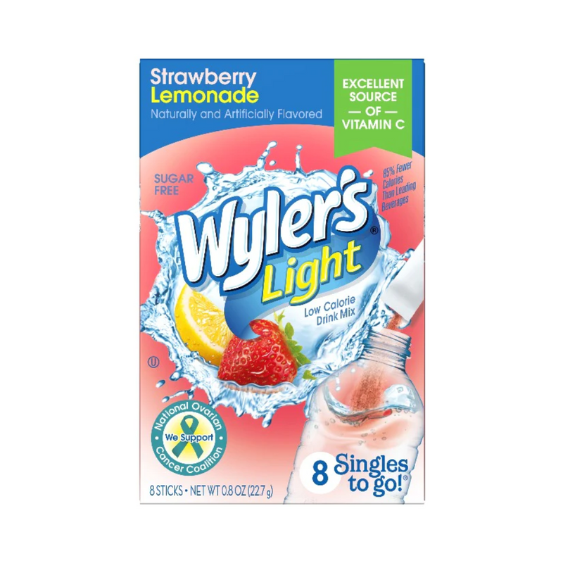 Wyler's Light Strawberry Lemonade Sugar-Free Singles To Go Drink Mix 22.7g (0.8oz)