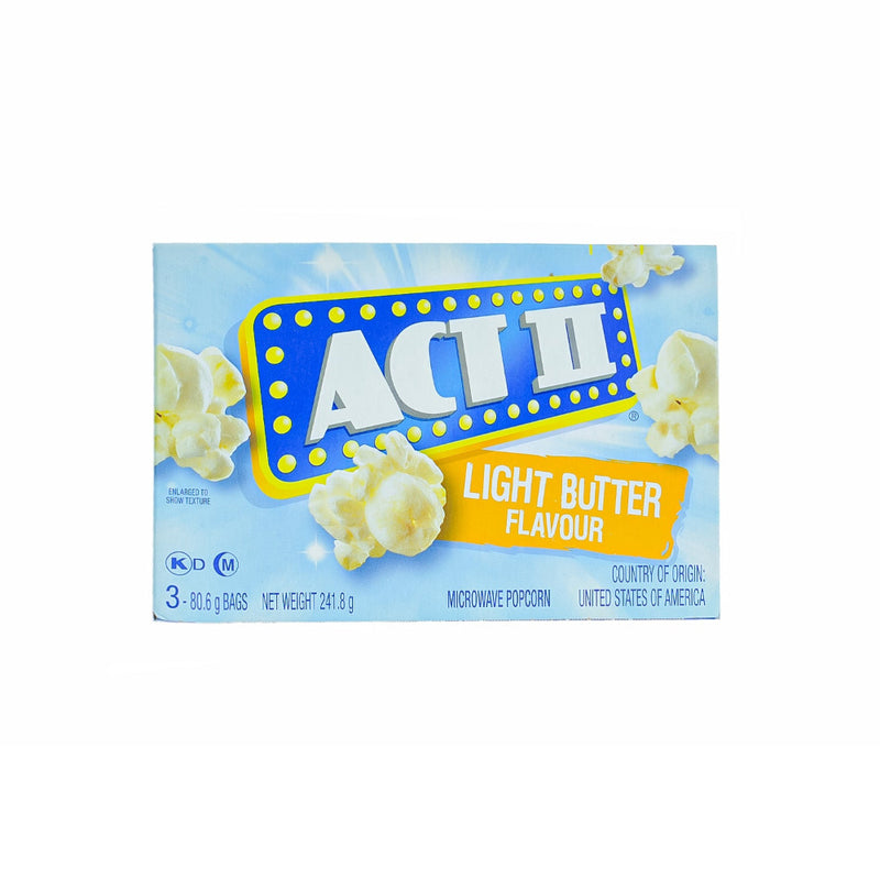 ACT II Popcorn Light Butter Flavour 80.6g x 3's (241.8g)