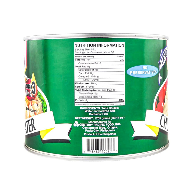 Century Tuna Chunks In Water 1705g