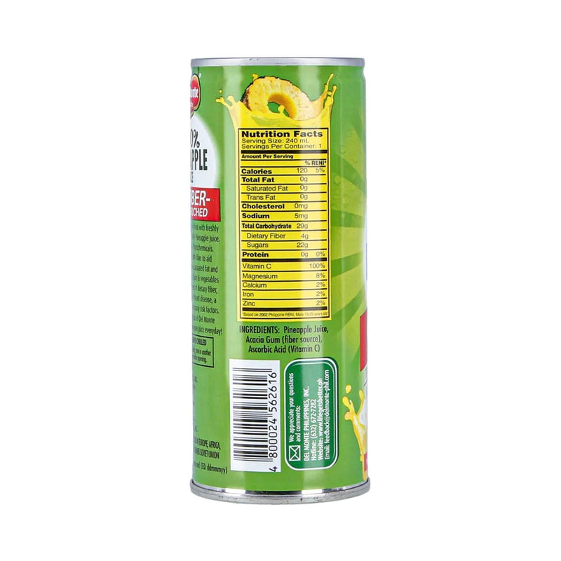 Del Monte Fiber-Enriched 202 Pineapple Juice 220ml