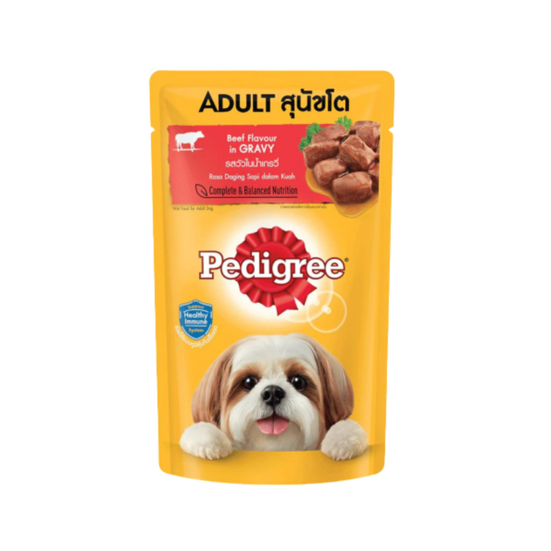 Pedigree Dog Food Chunks In Gravy Beef 130g
