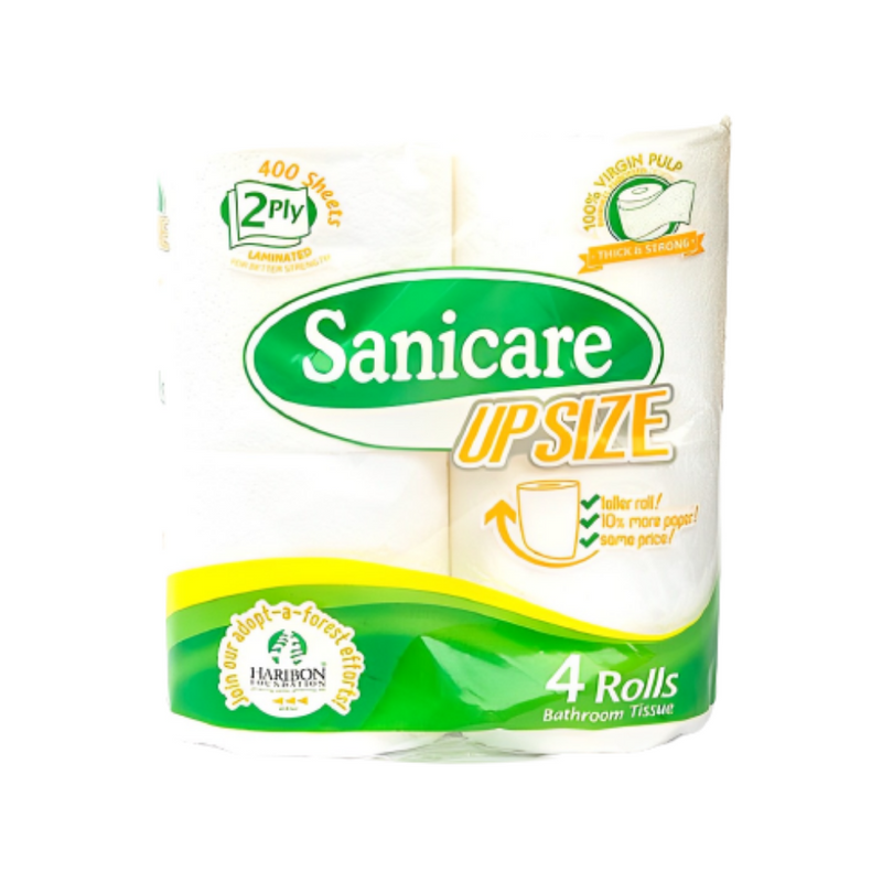 Sanicare Bathroom Tissue 2Ply 400 Sheets 4's