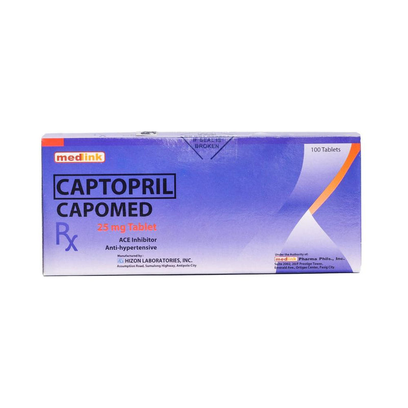 Capomed Captopril 25mg Tablet By 1's