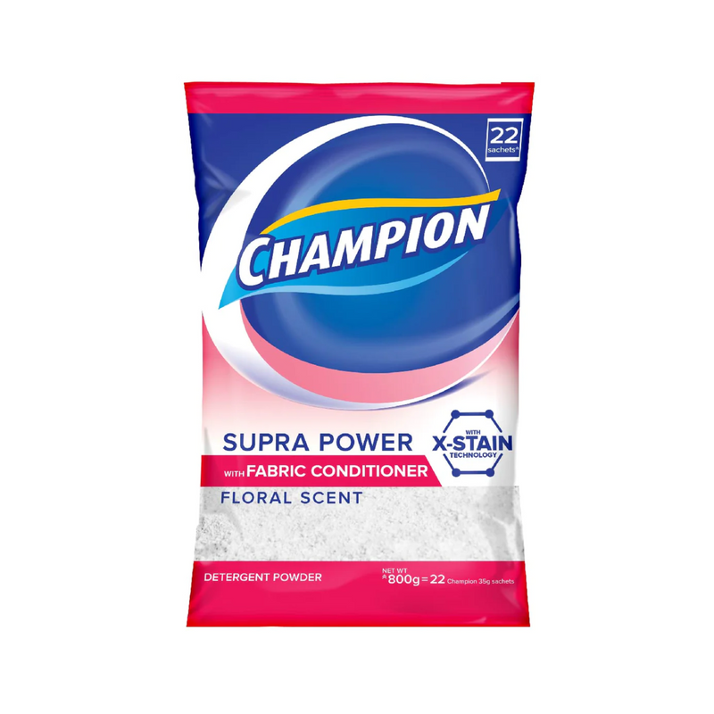 Champion Supra Power With Fabric Conditioner Floral Scent 800g