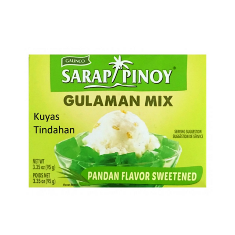 Sarap Pinoy Gulaman Mix Sweetened Pandan Flavor 95g