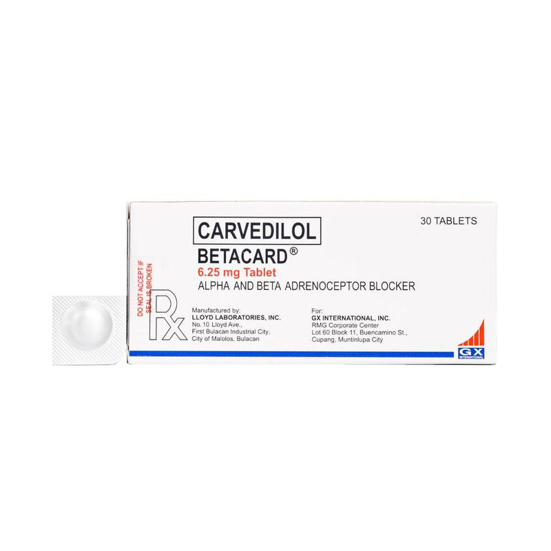 Betacard 6.25mg Tablet 1's