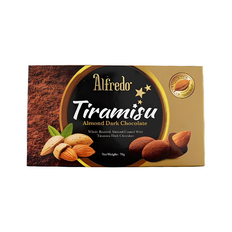 Alfredo Tiramisu Almond Dark Chocolate Box 70g