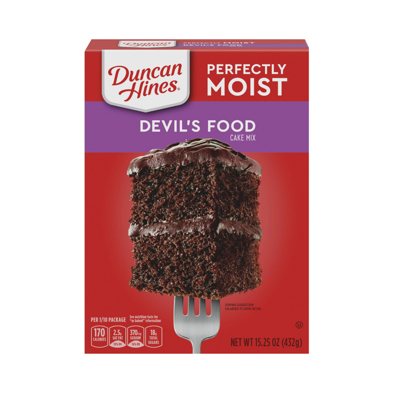 Duncan Hines Moist Cake Mix Classic Devil's Food 432g (15.250z)