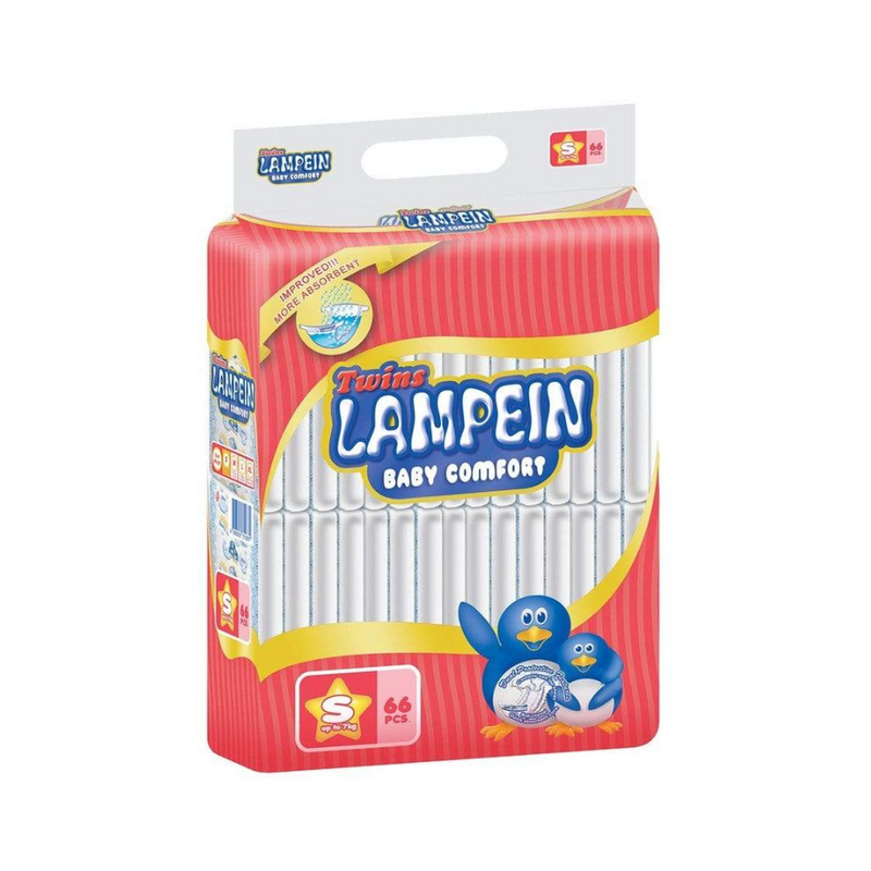 Twins Lampein Baby Diaper Jumbo Pack Small 66's