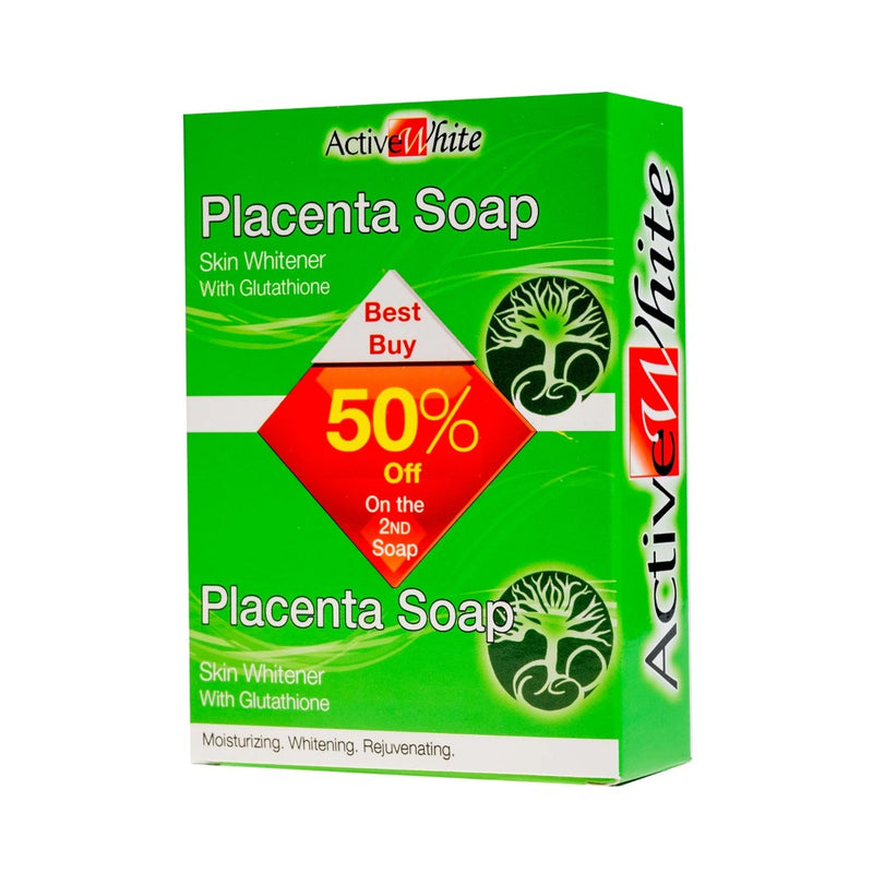 Active White Placenta Soap 135g x 2's