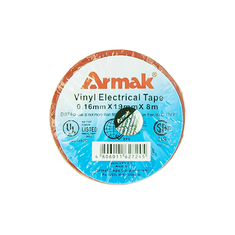 Armak Vinyl Electrical Tape 3/4 x 8m Red Medium