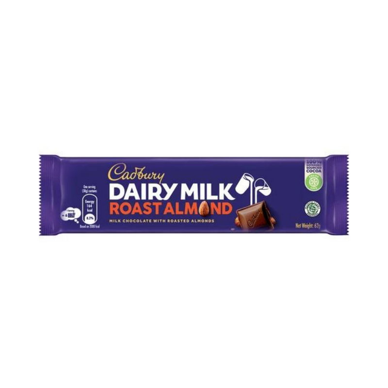 Cadbury Dairy Milk Chocolate With Roasted Almond 62g