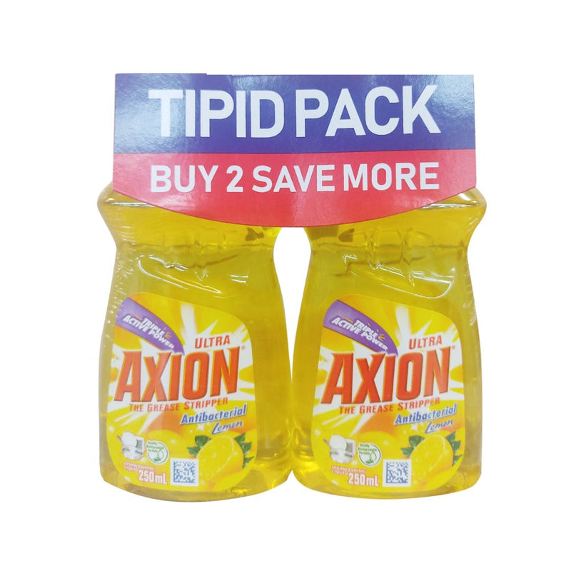 Axion Dishwashing Liquid Lemon 250ml x 2's