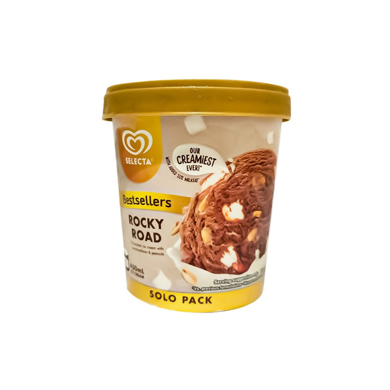 Selecta Solo Pack Ice Cream Rocky Road 450ml