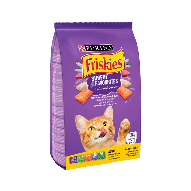 Friskies Dry Cat Food Surfin Turfin 1.1kg