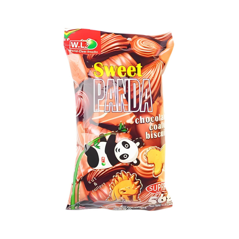 W.L. Sweet Panda Chocolate Coated Biscuit 56g