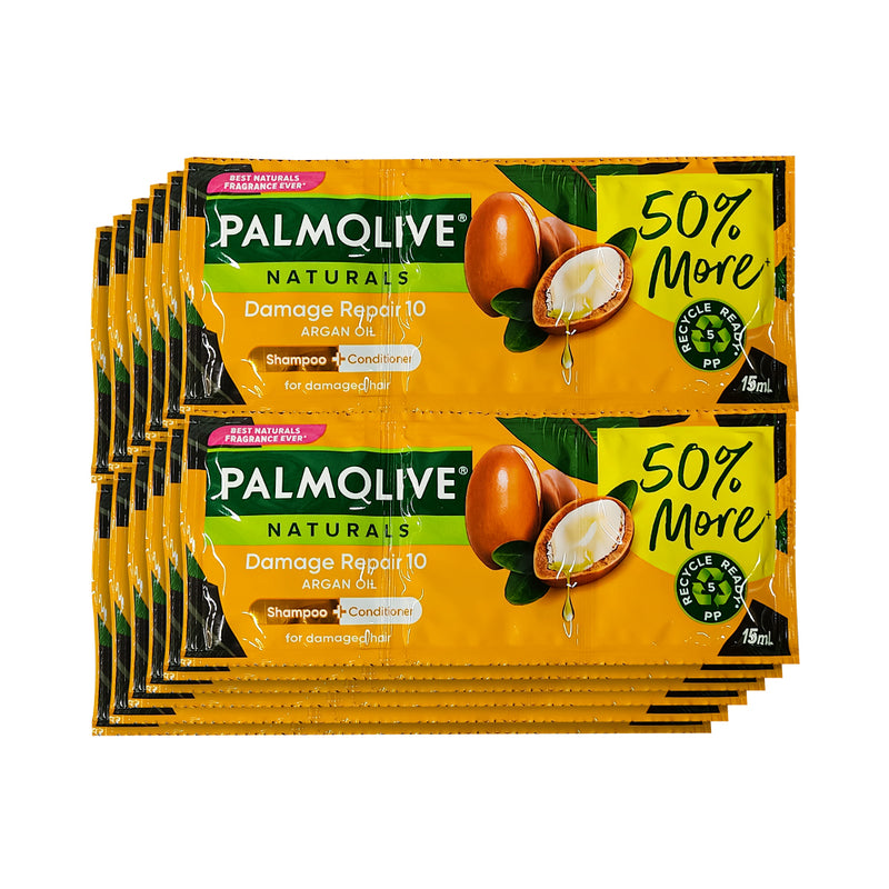 Palmolive Naturals Shampoo And Conditioner Damage Repair 15ml x 12's