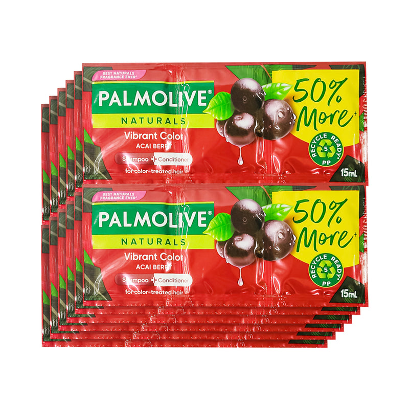 Palmolive Shampoo And Conditioner 50% More Vibrant Color 15ml X 12's