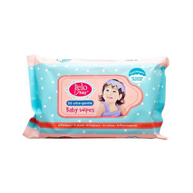 Belo Ultra Gentle Baby Wipes 50's