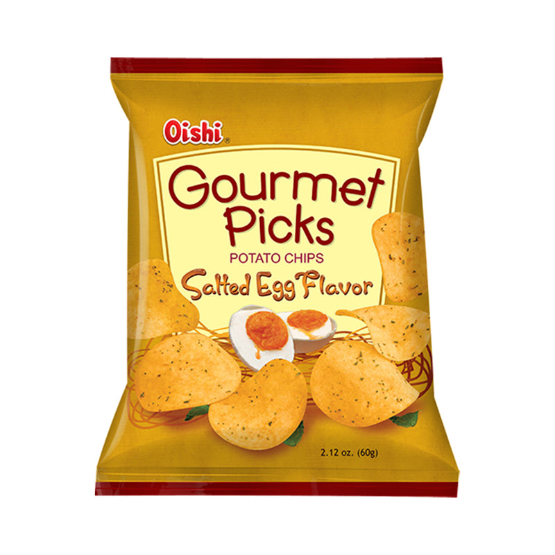 Oishi Gourmet Picks Potato Chips Salted Egg Flavor 60g