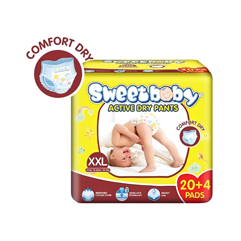 Sweet Baby Active Dry Pants XXL 20's + 4 Free Pads