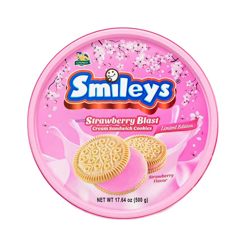 Smileys Strawberry Blast Cream Sandwich Cookies 500g (17.64oz)