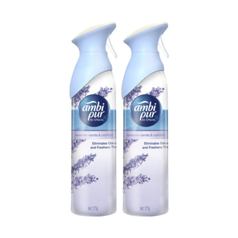 Ambi Pur Air Freshener Spray Lavender Vanilla And Comfort 275g x 2's