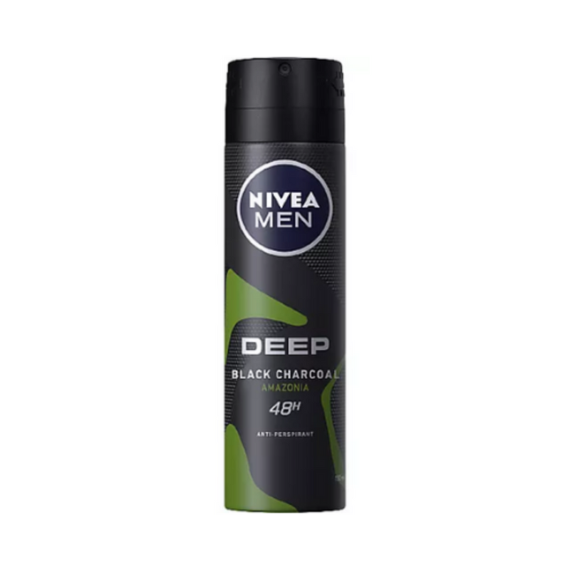 Nivea Men Deep Black Charcoal Amazonia Spray 150ml