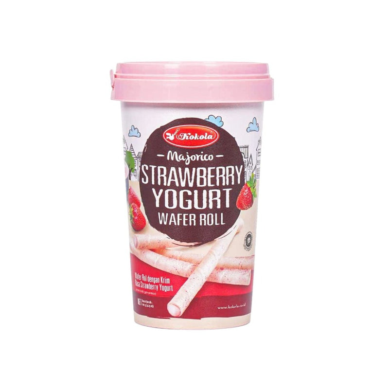 Majorico Wafer Roll Strawberry Yogurt 120g