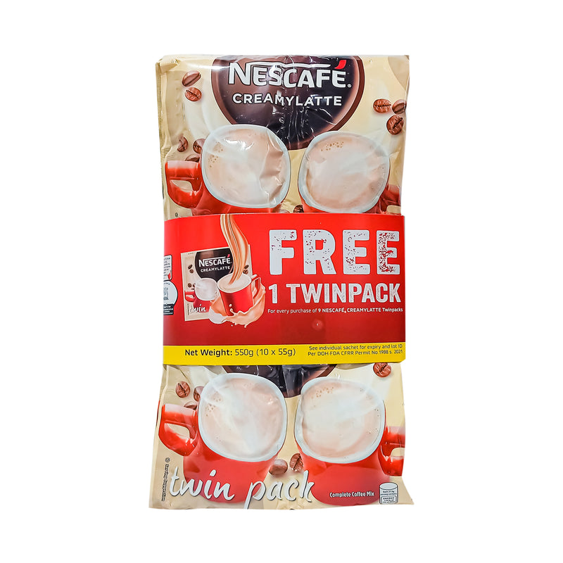 Nescafe Creamylatte Twin Pack 55g 9 + 1's