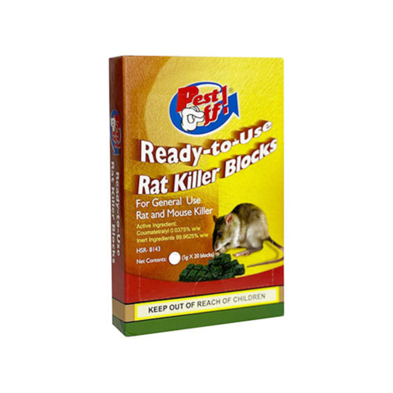 Pest Off Ready To Use Rat Killer Block 100g
