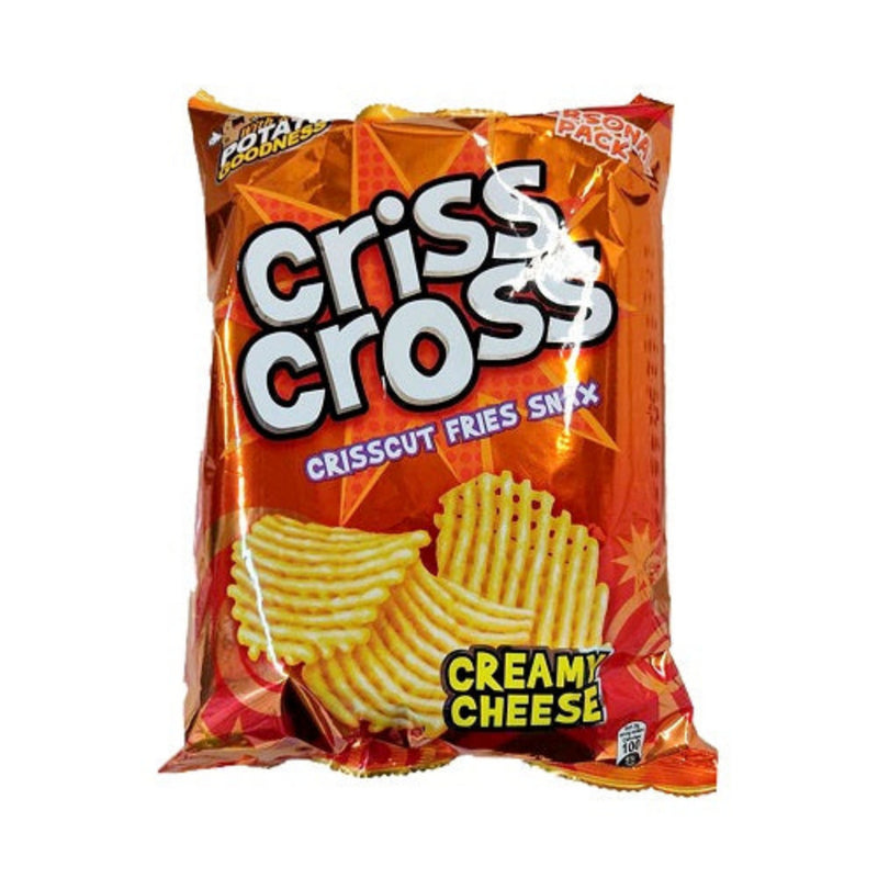 Criss Cross Crisscut Fries Snax Creamy Cheese 64g